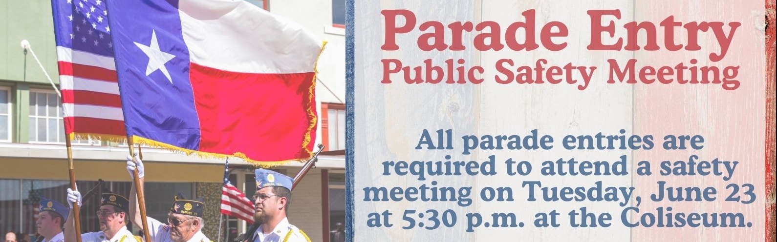 Biggest Small- Town 4th of July Parade Mandatory Public Safety Meeting ...
